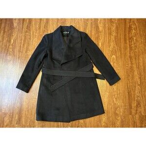 Lauren Ralph Lauren Coat Womens 6 Wool Cashmere Belted Long Overcoat Pockets
